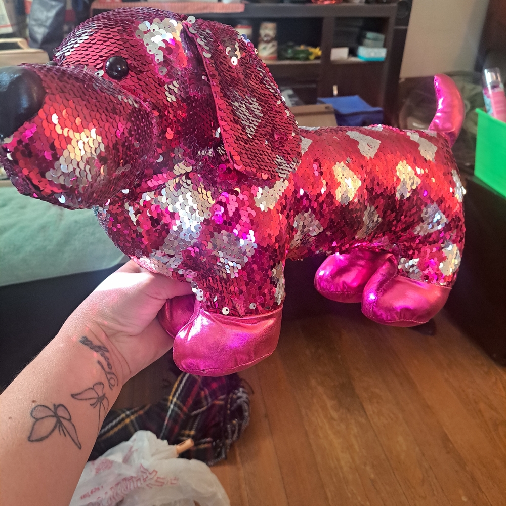 Sequin Dog Plush Toy